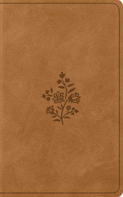 Coperta cărții 'ESV Vest Pocket New Testament with Psalms and Proverbs, Red Letter (Trutone, Nubuck Caramel, Wildflower Design) -'