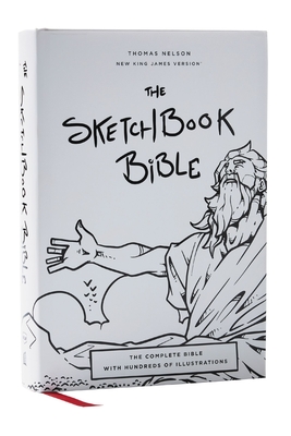 Coperta cărții 'The Sketchbook Bible: The Complete Bible with Hundreds of Illustrations (Nkjv, Hardcover, Red Letter, Comfort Print) -'