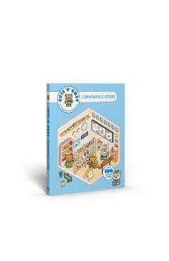 Coperta cărții 'Cute 'n' Cozy Sticker Therapy: Convenience Stores: Over 500 Reusable Stickers! -'