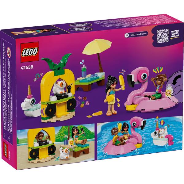 Lego Friends: Petrecere la piscina cu unicornul si flamingo