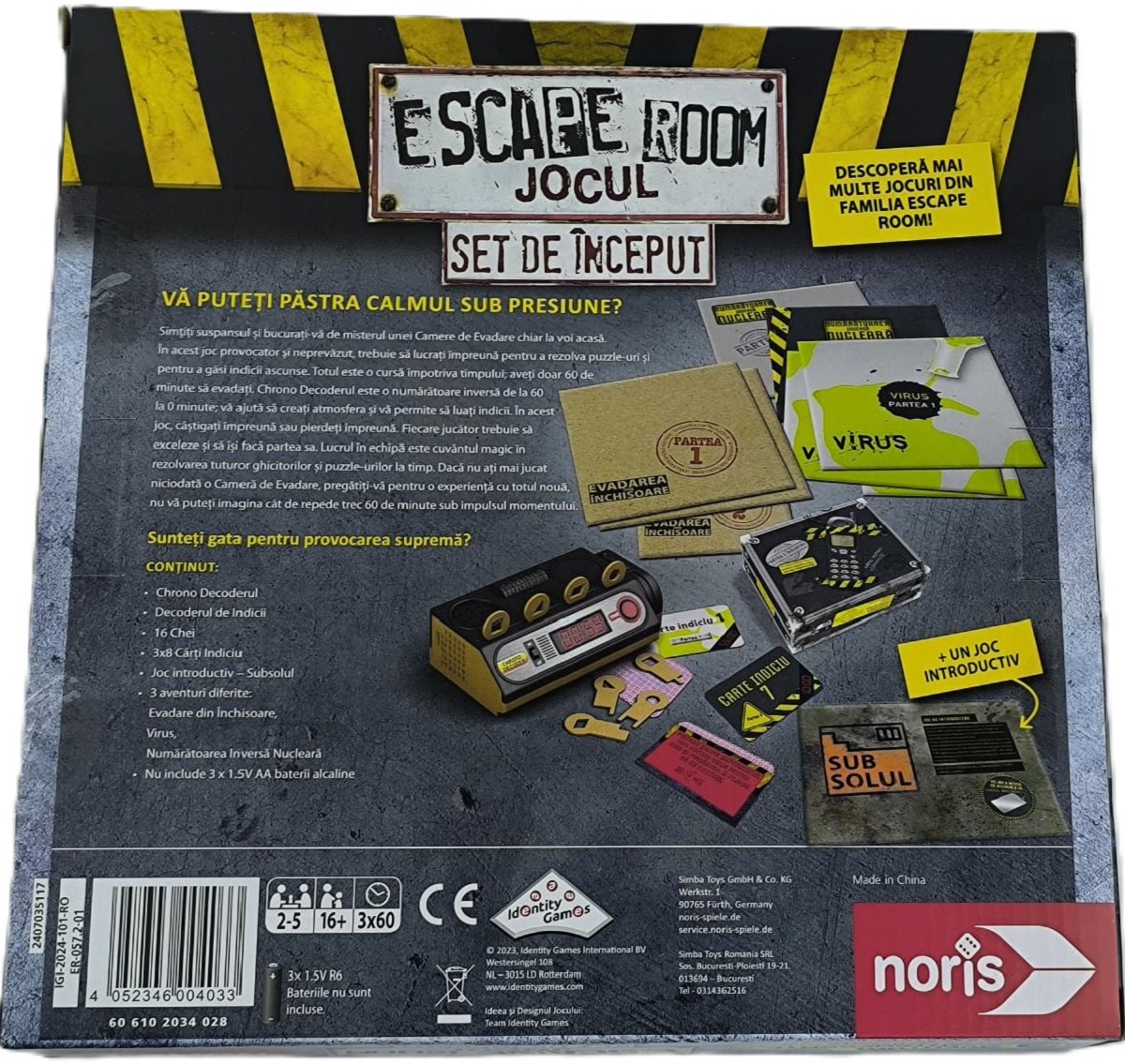 Imaginea produsului 'Joc de strategie: Escape Room. Set de început'