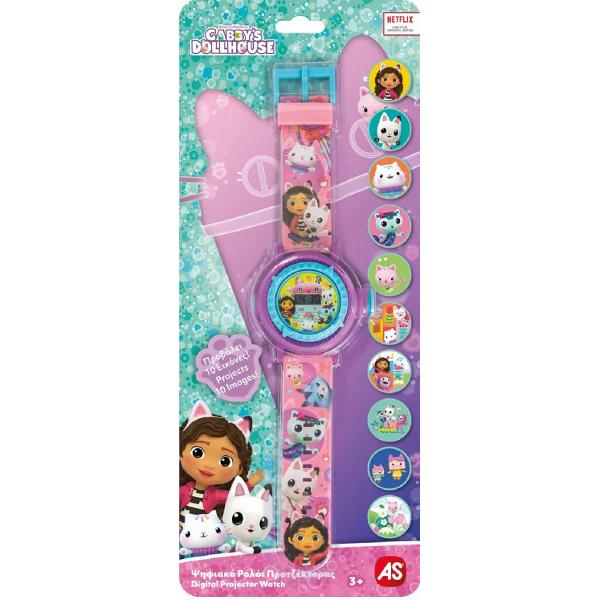 Ceas digital cu proiector: Gabby’s Dollhouse