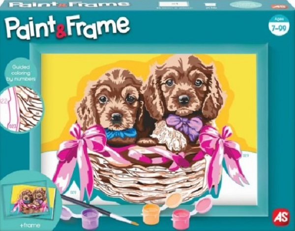 Imaginea produsului 'Pictează și înrămează: Cațeluși adorabili'