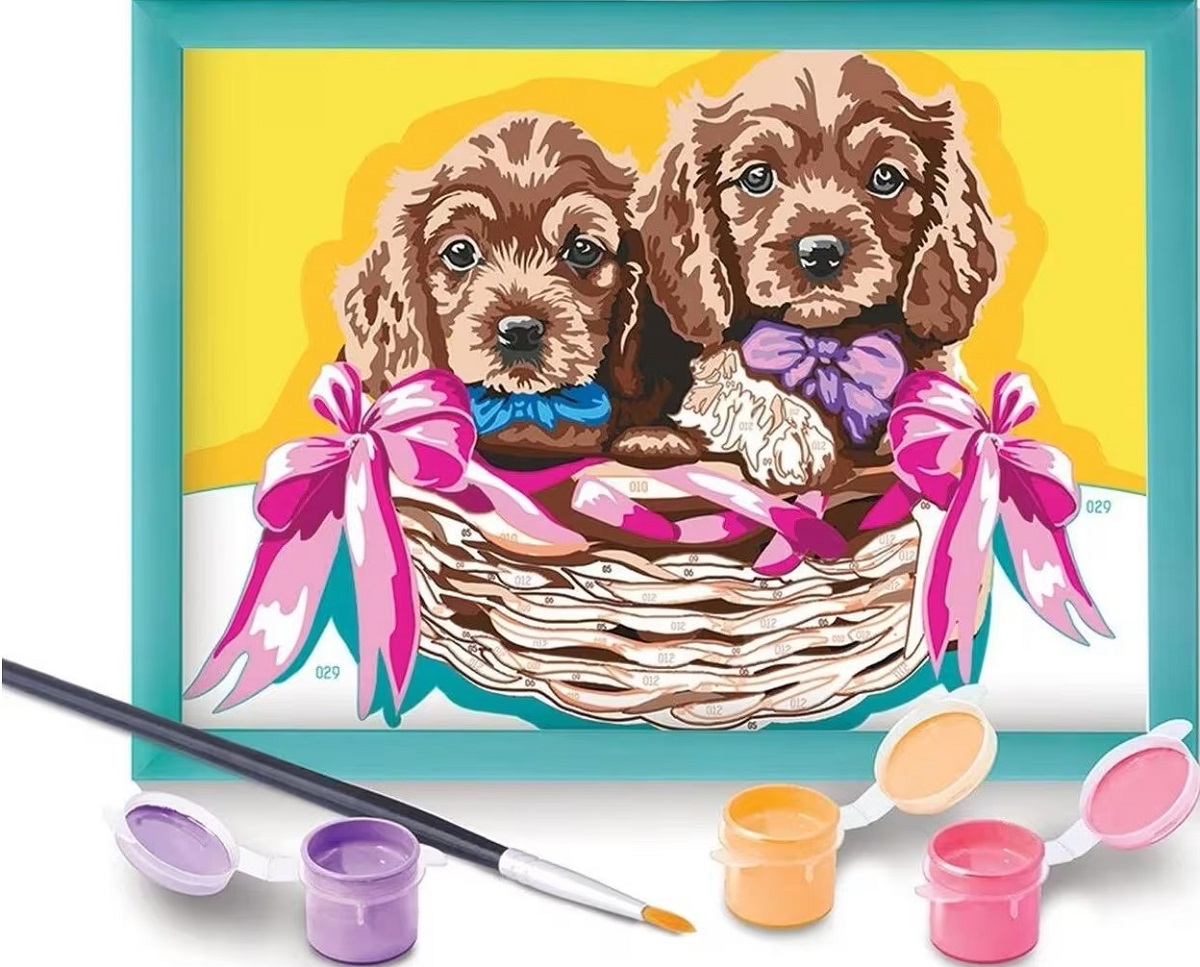 Imaginea produsului 'Pictează și înrămează: Cațeluși adorabili'