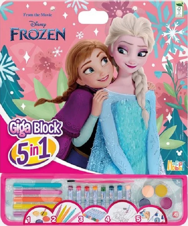 Coperta cărții 'Set pentru desen. Giga block. Frozen Aventura înghetată. 5 in 1'