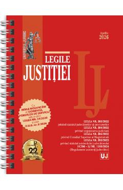 Coperta cărții 'Legile justitiei: Aprilie 2026 Ed. Spiralata'