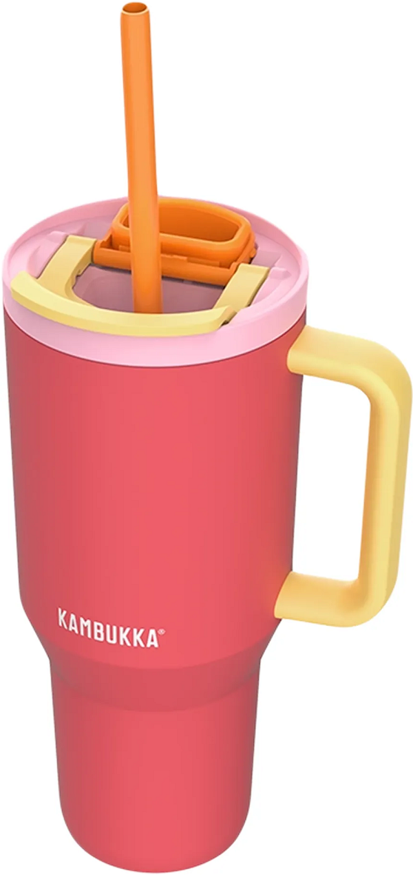 Imaginea produsului 'Cană termică cu pai telescopic. Pink Papaya Rio'