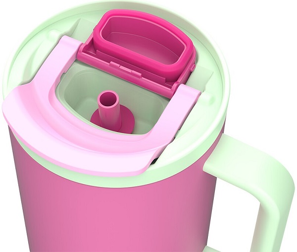 Imaginea produsului 'Cană termică cu pai telescopic. Bubblegum Mint Rio'