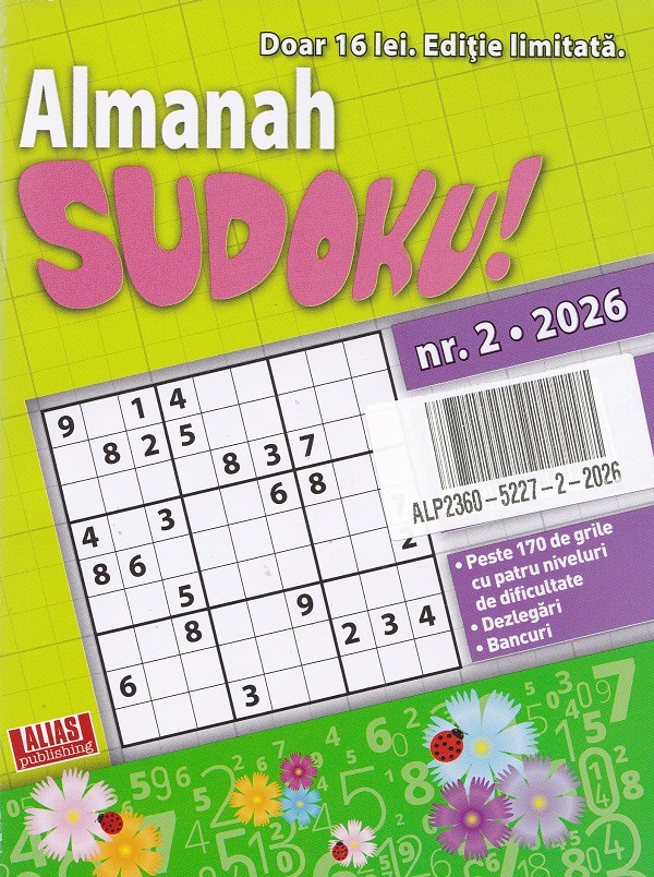 Coperta cărții 'Almanah Sudoku! Nr.2 din 2026'