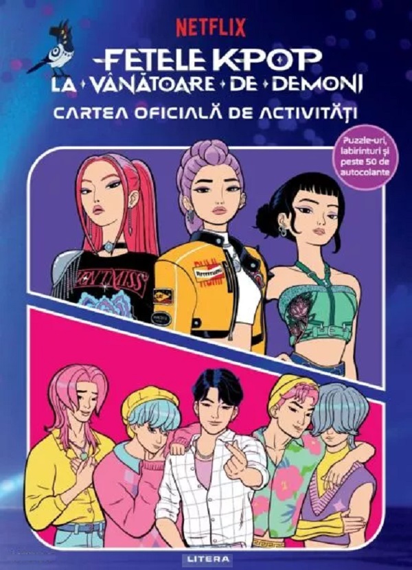 Coperta cărții 'Fetele K-Pop la vânătoare de demoni. Cartea oficială de activități'