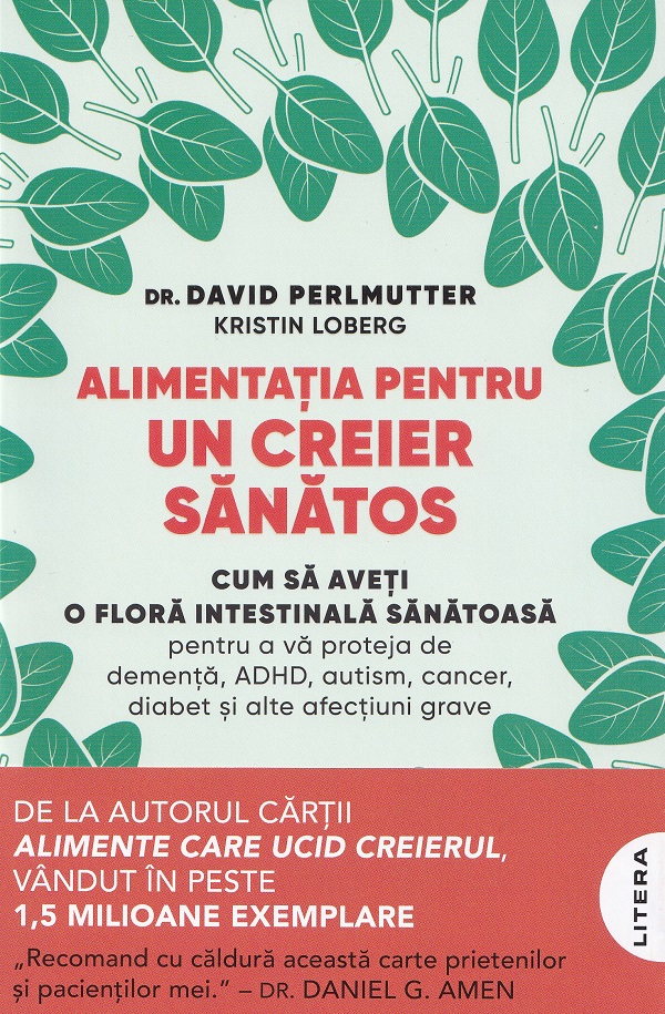 Coperta cărții 'Alimentația pentru un creier sănătos - David Perlmutter'