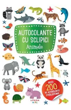 Coperta cărții 'Autocolante cu sclipici. Animale'
