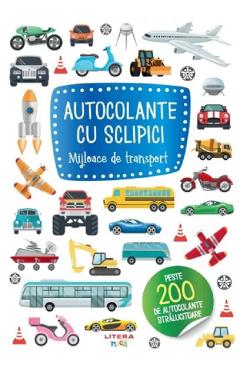 Coperta cărții 'Autocolante cu sclipici. Mijloace de transport'