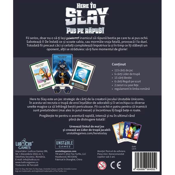 Joc de societate: Here to Slay. Pus pe Rapus 