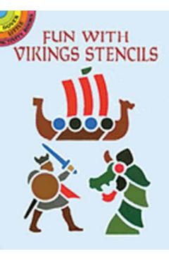 Coperta cărții 'Fun with Stencils: Vikings - A. G. Smith'