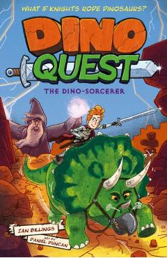 Coperta cărții 'Dino Quest: The Dino-Sorcerer - Dino Quest Ian Billings'