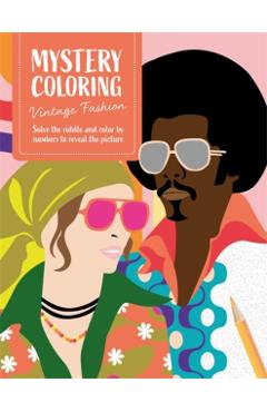 Coperta cărții 'Mystery Coloring Vintage Fashion - David & Charles Publishing'