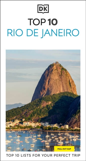 Coperta cărții 'DK Top 10 Rio de Janeiro: Top 10 Lists for Your Perfect Trip, Plus an All-Weather Folded Map -'
