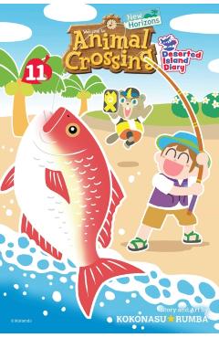 Coperta cărții 'Animal Crossing: New Horizons, Vol. 11: Deserted Island Diary - Kokonasu Rumba'