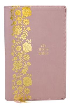 Coperta cărții 'KJV Personal Size Large Print End-Of-Verse Reference Bible, Pink Leathersoft, Red Letter, Comfort Print (Thumb Indexed)'