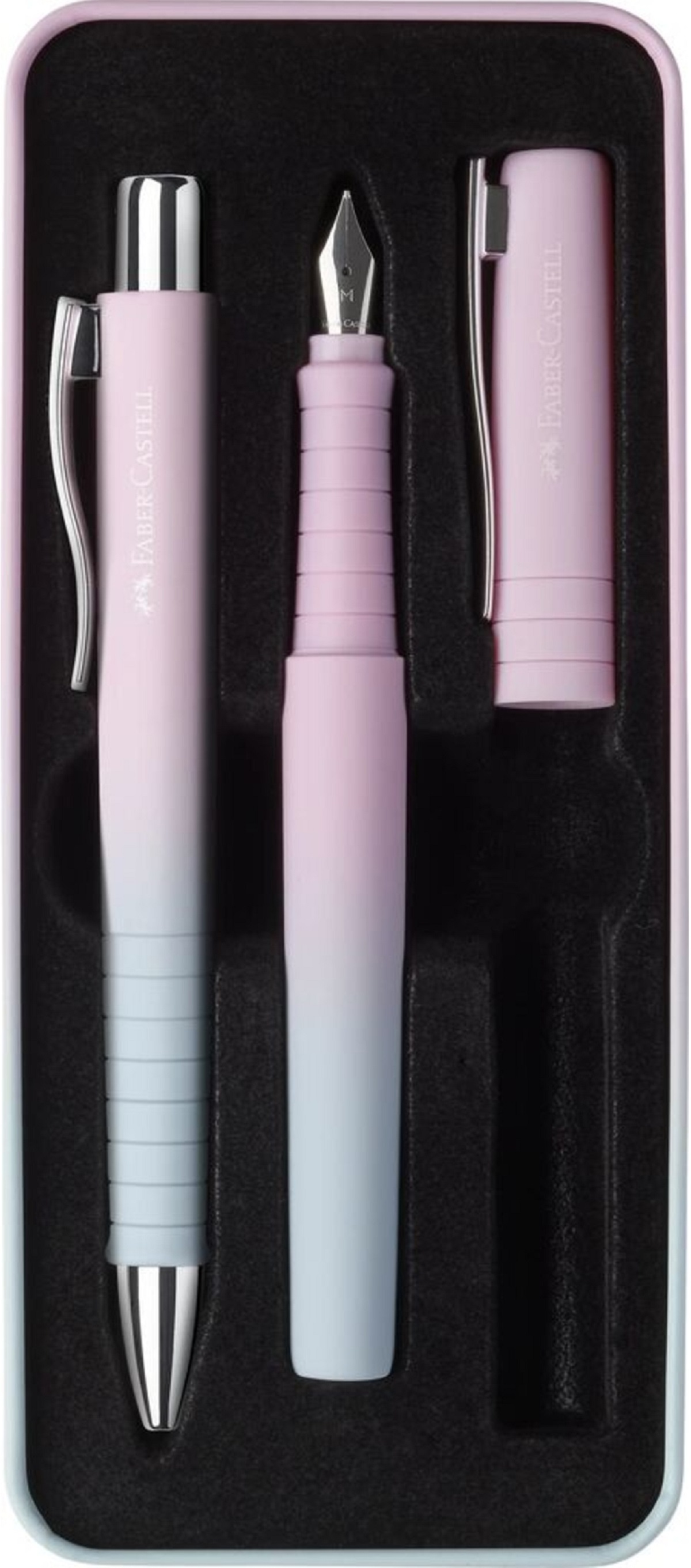 Set stilou M + Pix XB Poly Flow. Roz-bleu