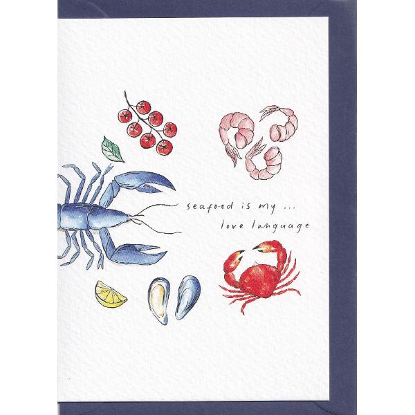 Felicitare: Seafood is my... love language. Mai Colorat