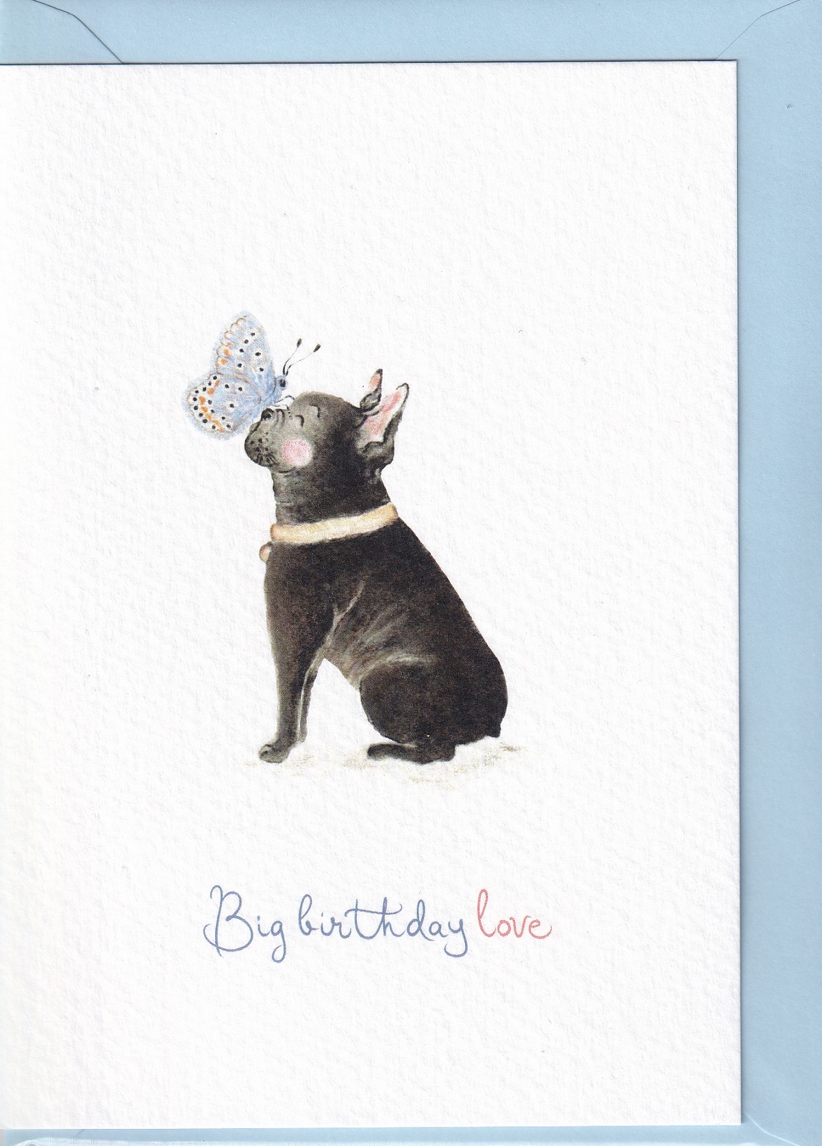 Imaginea produsului 'Felicitare: Frenchie. Big Birthday Love. Fluture. Mai Colorat'