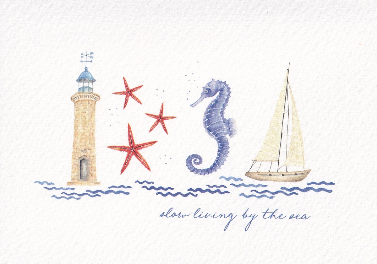 Imaginea produsului 'Carte poștală: Slow living by the sea. Farul genovez. Maicolorat'