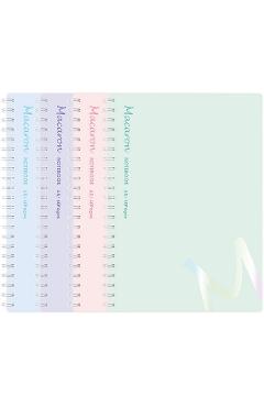 Imaginea produsului 'Set 4 caiete dictando A5 cu spirală. Macarons'