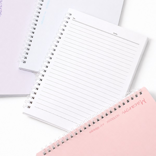 Imaginea produsului 'Set 4 caiete dictando A5 cu spirală. Macarons'