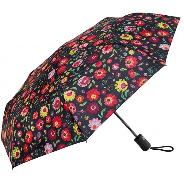 Umbrela: Flori roz, rosu, galben