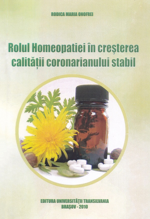 Coperta cărții 'Rolul homeopatiei în creșterea calității coronarianului stabil - Rodica-Maria Onofrei'