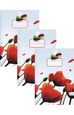 Imaginea produsului 'Set 3 caiete A5 Tip 1. Poppies'