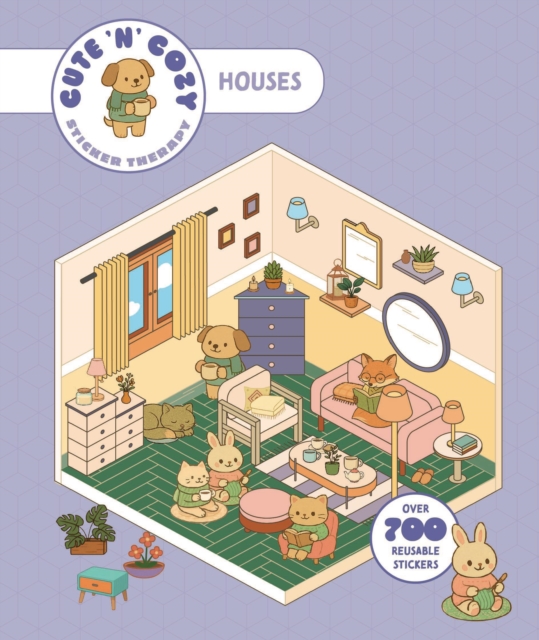 Coperta cărții 'Cute 'n' Cozy Sticker Therapy: Homes -'