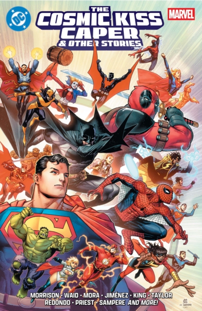 Coperta cărții 'DC/Marvel: The Cosmic Kiss Caper & Other Stories - Grant Morrison'
