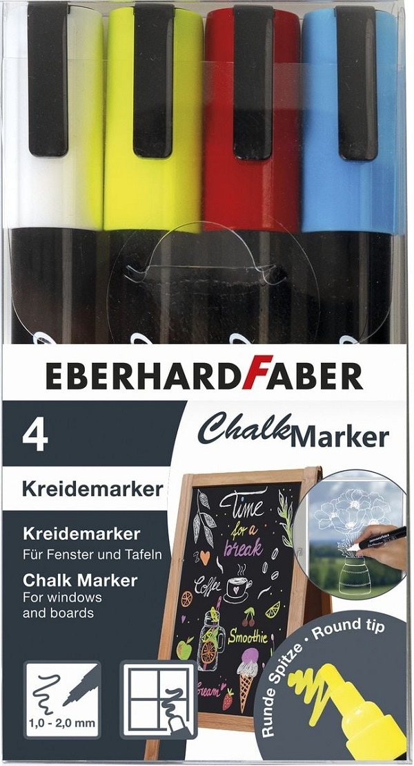Imaginea produsului 'Set 4 markere cretă lichidă. Eberhard Faber'