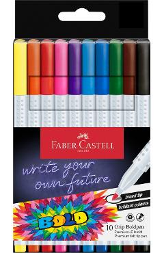 Imaginea produsului 'Set carioci 10 culori grip Boldpen'