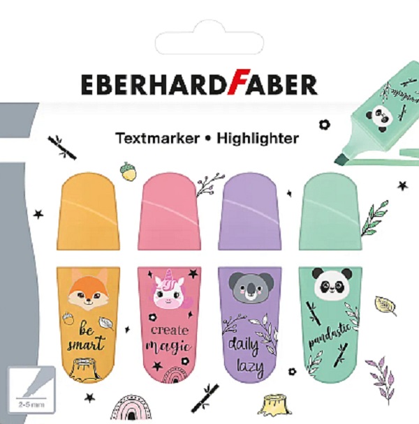 Imaginea produsului 'Set 4 textmarker animale Eberhard Faber'