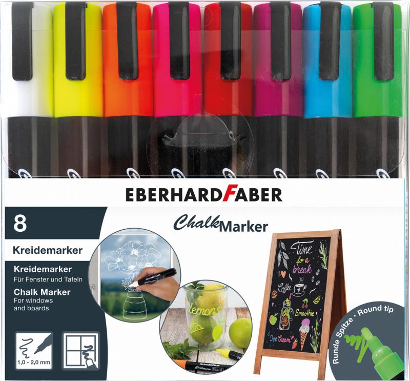 Imaginea produsului 'Set 8 markere cretă lichidă: Eberhard Faber'