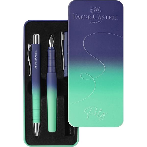 Set stilou M + Pix XB Poly Flow. Albastru-turcoaz