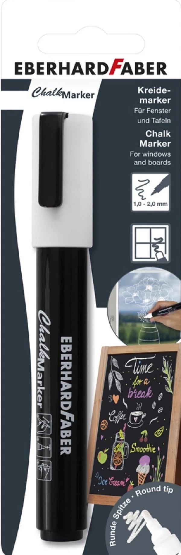 Imaginea produsului 'Marker cretă: Alb. Eberhard Faber'