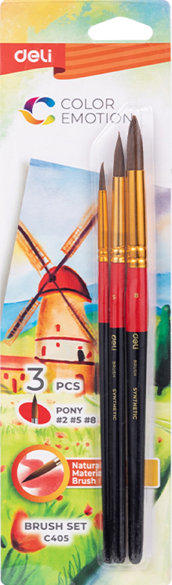 Imaginea produsului 'Set 3 pensule păr natural. Deli'