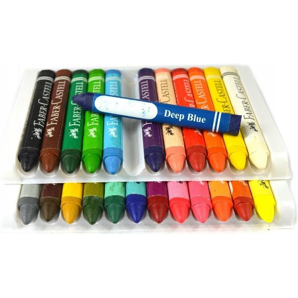 Creioane cerate triunghiulare 24 culori. Faber-Castell