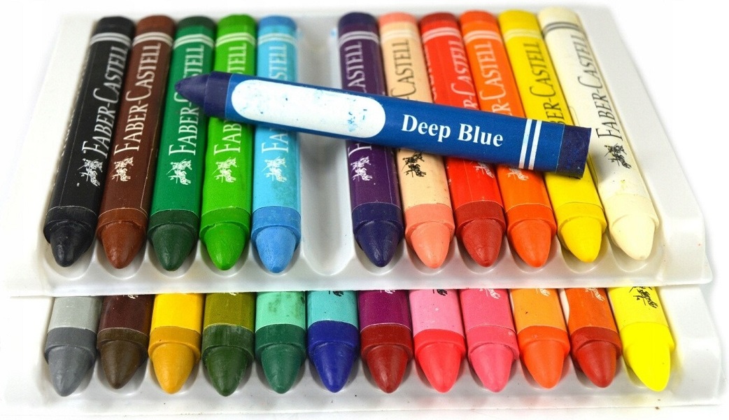 Imaginea produsului 'Creioane cerate triunghiulare 24 culori. Faber-Castell'