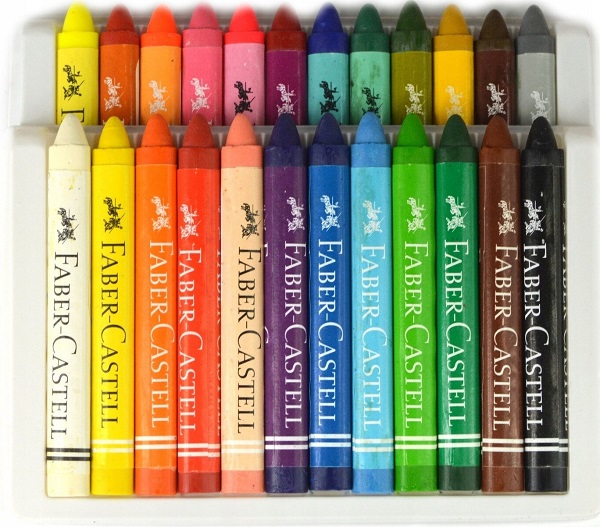 Imaginea produsului 'Creioane cerate triunghiulare 24 culori. Faber-Castell'