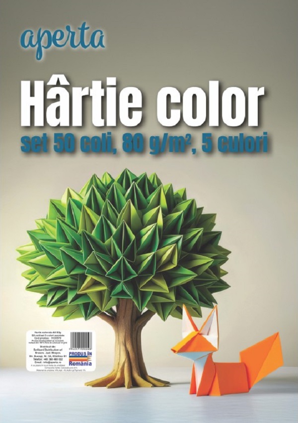 Imaginea produsului 'Hârtie color A4 mix. Set 50 coli'