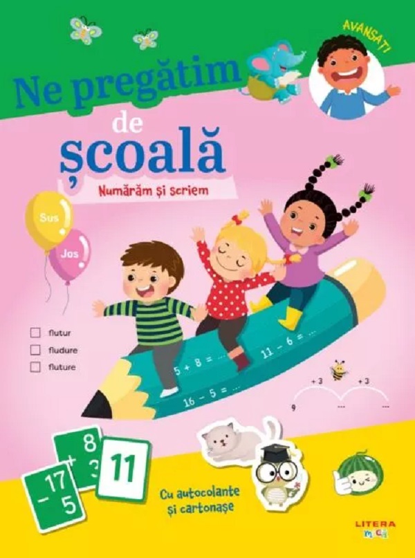Coperta cărții 'Ne pregătim de școală. Numărăm și scriem'