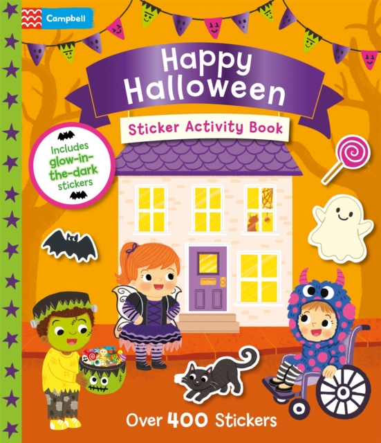 Coperta cărții 'Happy Halloween Sticker Activity Book - Campbell Books'