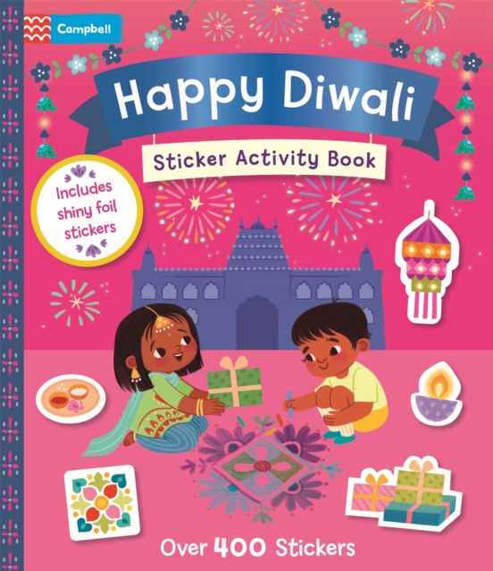 Coperta cărții 'Happy Diwali Sticker Activity Book - Campbell Books'