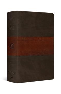Coperta cărții 'ESV Giant Print Personal Size Bible, Red Letter (Trutone, Forest/Tan, Trail Design) -'
